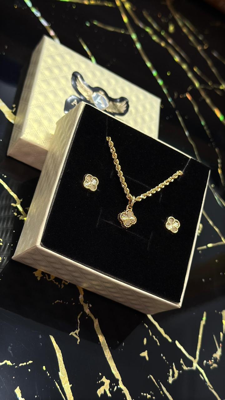 Set trebol con cadena lasso